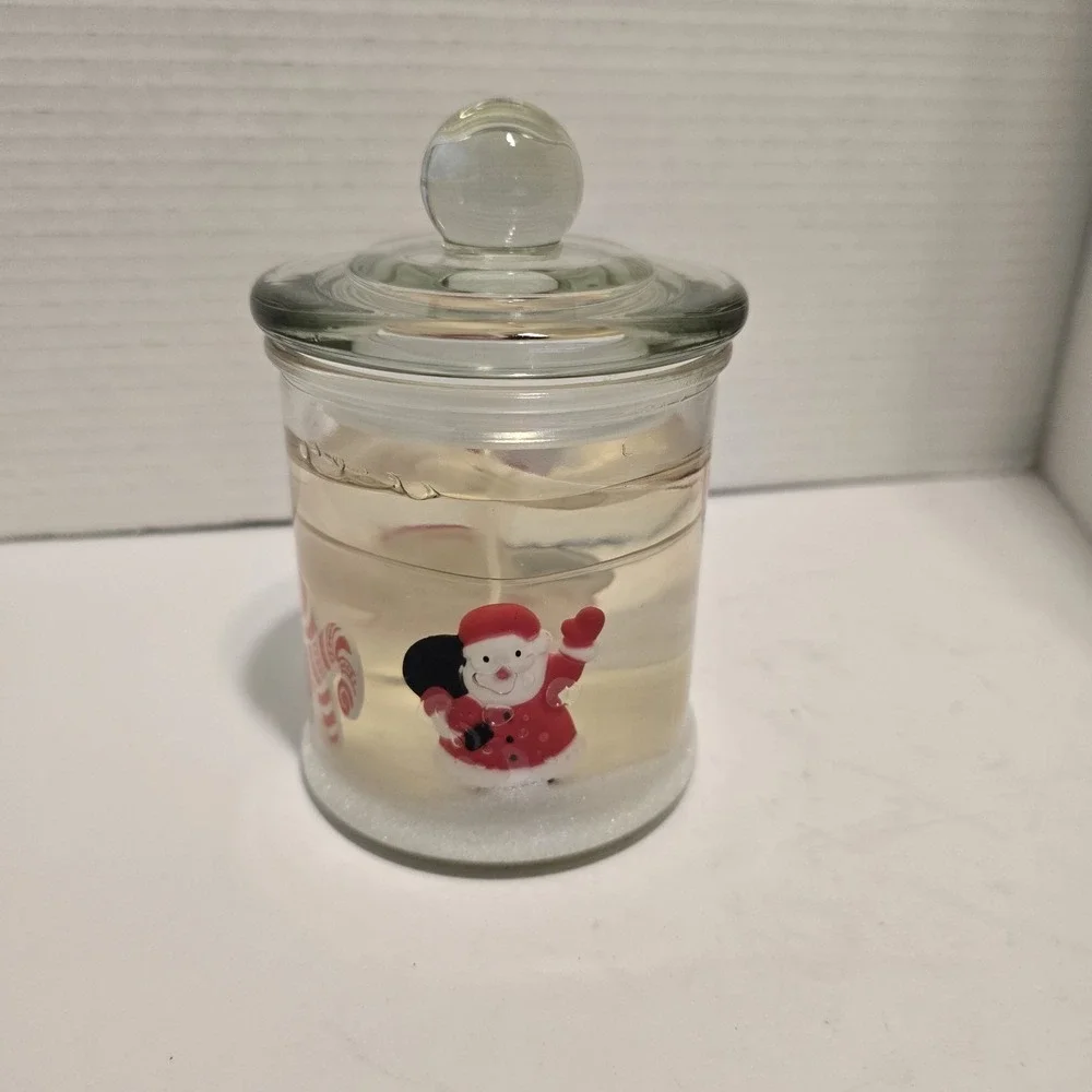 Langley Candle‎ Company Gel Jar Candle Christmas Santa Candy Cane Scent 18 oz